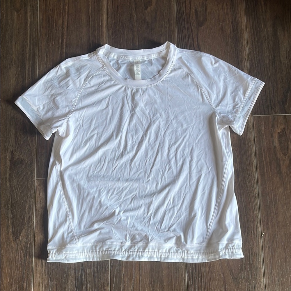 Lululemon White Short Sleeve Tee